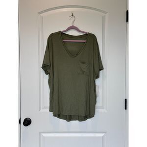 NWT Grace & Karma Essential T-Shirt Olive Green Size 2X